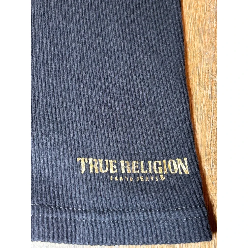 True Religion Y2K 50 cent G-unit style Mens Ribbed Tank Top Square Neck Large